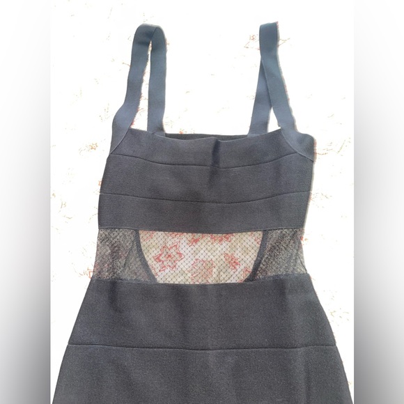 Black Bandage With Lace Dress — BEBE - Picture 3 of 8